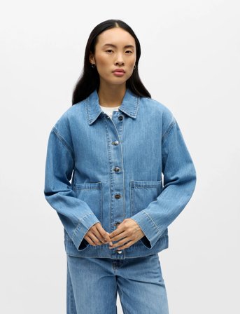 Object Objrosie Re L/S Overshirt Noos - Blue - L