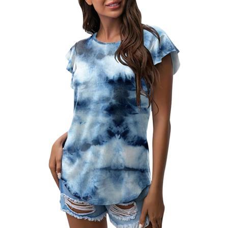 Kortärmad T-shirt För Kvinnor Med Rund Hals