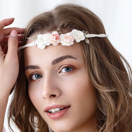 Blomsterkrans Hvid og Lyserød