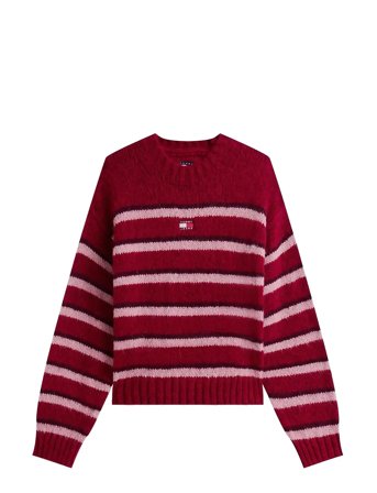 Tommy Jeans | Tjw Badge Stripe Fluffy Sweater | XS