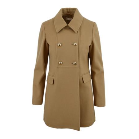 Liu Jo Double-Breasted Coats Brun, Dame Uldfrakker