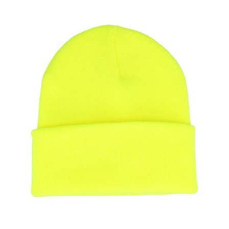 Beechfield - Gul cuff Beanie - Kids Fluorescent Yellow Junior Cuff @ Hatstore
