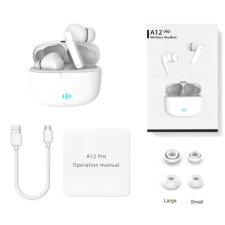 Helt Trådlösa Pro TWS Bluetooth Stereo In-Ear Hörlurar USB-C Rosa—pa