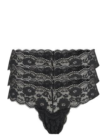 Brief 3 Pack Thong Low Iris Black Lindex