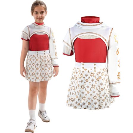 Zombie High School 4 pigekostumesæt med lange ærmer til børn