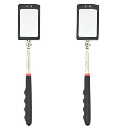 2st Ljusinspektionsspegel Diagnostikverktyg Rostfritt stål