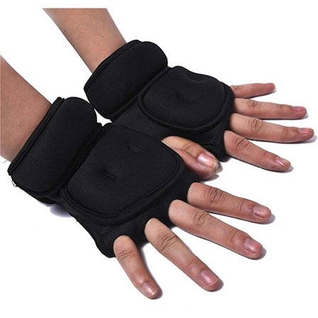 Vægtede træningshandsker, par af 2 lb, sandpose vægtbærende træningshandsker fitnesshandsker med Wr