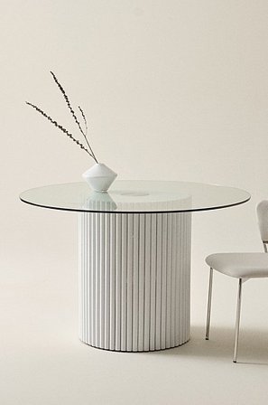 Jotex - Ruokapöytä ø 120 Cm Valkoinen Valkoinen - KENDALE - Osta Ruokapöydät Jotex