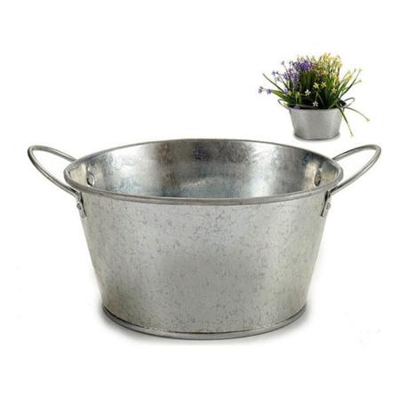Kruka Zink Silvrig