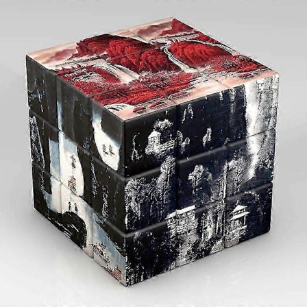 3x3x3 Magisk Puzzle Cube Van Gogh Monet Da Vinci Picasso Mønster Cube Børns Gaver Pædagogisk Legetøj