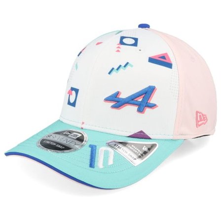 New Era - Motor Vit adjustable Keps - Alpine F1 25 Gasly Miami 9SEVENTY White/Pink/Teal Adjustable @ Hatstore
