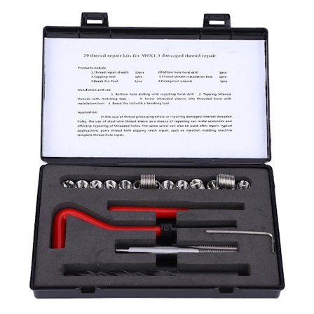 20 stk. M9x1.5 Rustfrit Stål Gevind Reparationssæt Hun Gevindskæring Tap Sæt