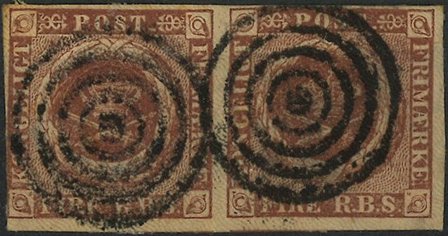 Danmark - AFA 1 Ferslev par - Stemplet