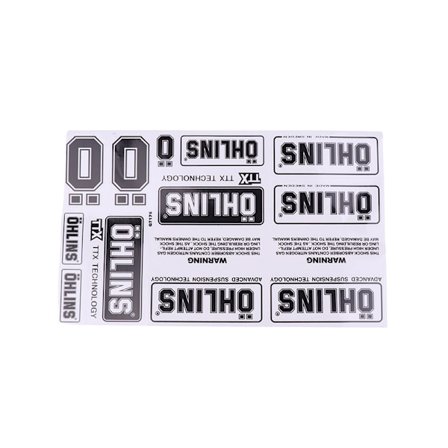 par med gjennomsiktige OHLINS-klistremerker