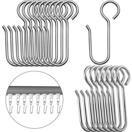 Gardinspårkrokar Metalldraperier Wire Rostfritt Stål Small S