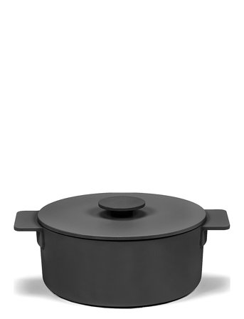 Serax Pot Enamel Cast Iron D20 Surface By Sergio Herman - Black - 2 L