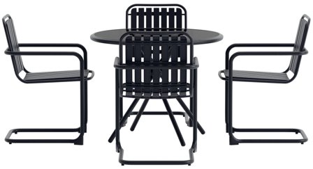 Venture Home Chios Matgrupp Svart, Utemöbler