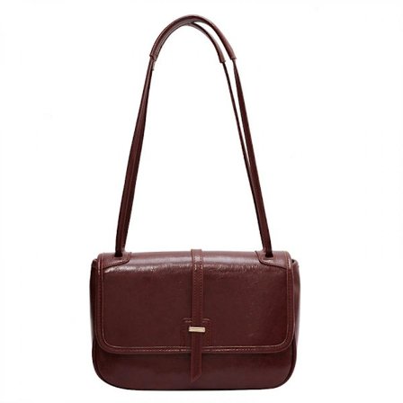 2023 Women Genuine Leather Briefcase Tote Vintage Handbag Brownish Red)