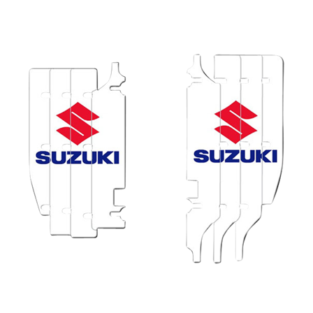 Naklejki na osłonę chłodnicy HG Stickers białe - Suzuki RM-Z 250 2010-2026