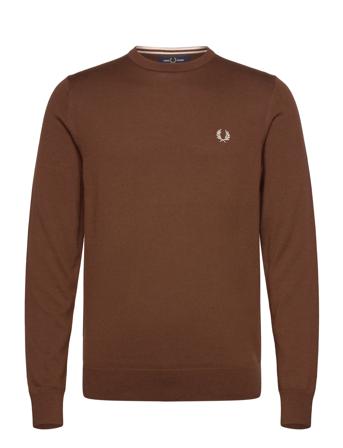 Classic C/N Jumper Tops Knitwear Round Necks Brown Fred Perry