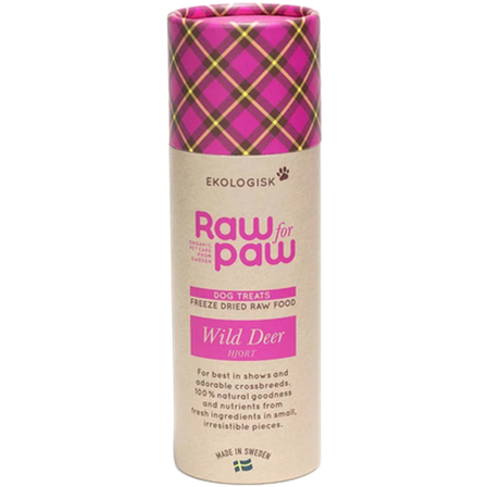 Raw for Paw - Hundegodbiter til villhjort 38 g - Hund - Hundegodbiter & tyggebein - Naturlige godbiter for hund - ZOO.no