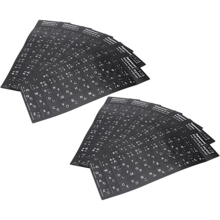 Kieltenoppimisen näppäimistötarrat 10 kpl Musta sileä tausta PC:lle Japanilaiset näppäimistön suojukset