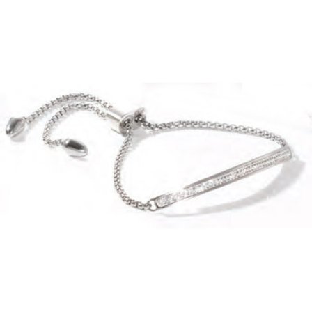 Victoria silverfärgad armband med vita stenar