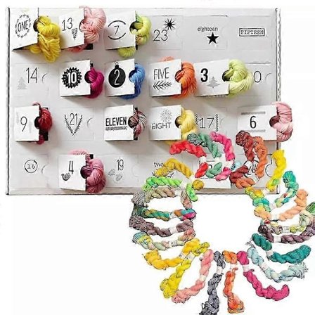 Garn Julekalender Jul 24 Dages Nedtælling Blind Box