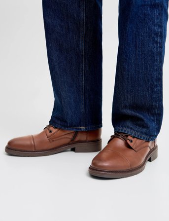 Jack & Jones Jfwwentworth Leather Boot Ln - Brown - 45