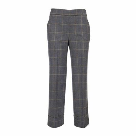 Peserico, Checked Trousers Grijs, Dames, Maat:M