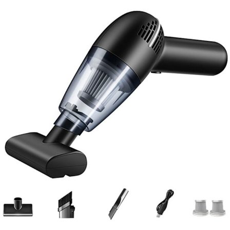 Våt og tørr bilstøvsuger, 4 i 1 120W trådløs luftblåser bærbar mini 9000 Pa