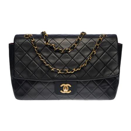 Chanel Vintage Pre-owned Læder chanel-tasker Sort, Dame Vintage Tasker, Størrelse: ONE Size
