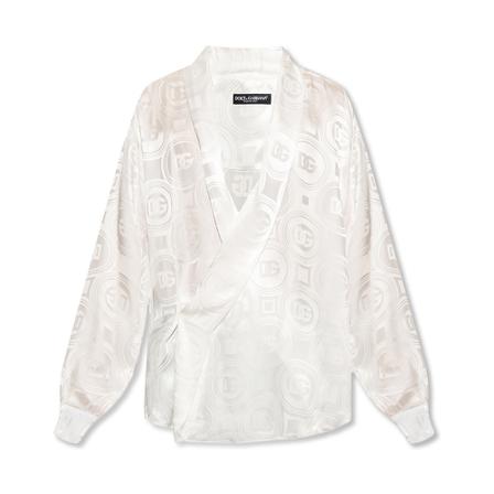 Dolce & Gabbana Shirt with monogram Hvid, Herre Skjorter