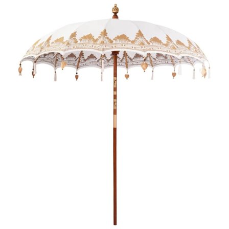 Balinesisk Parasol Kräm 215 x 215 x 260 cm Bomull