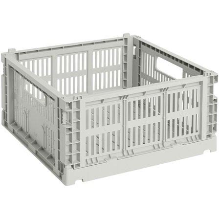 HAY Colour Crate Medium Square oppbevaringsboks, grey' - 'Grå