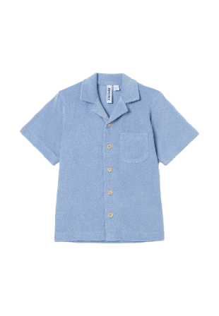 RIKIKI Kortärmad skjorta i frotté MALLIS Skjortor & blusar Blå 98/104
