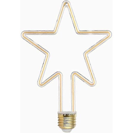 4w E27 Luova Led-lamppu Koristeellinen Tähtikuvioinen Filamenttilamppu Lämmin Valkoinen 2700k Ac 220v 360 Valon Leviämiskulma