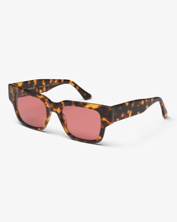 Sunglass 02 - Classic Havana - Dark Pink - One Size