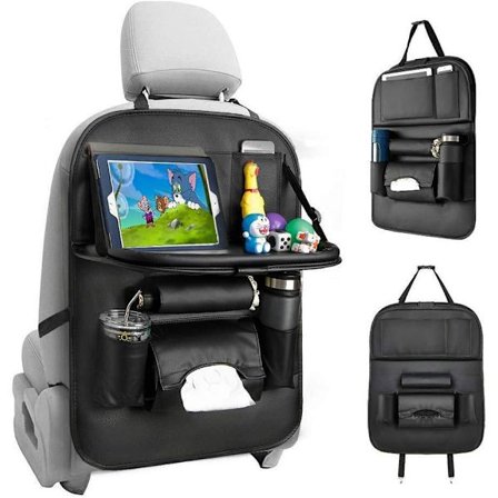 Sparkeskærm Bil Organizer, 1 stk. Bagsæde Organizer med bord og