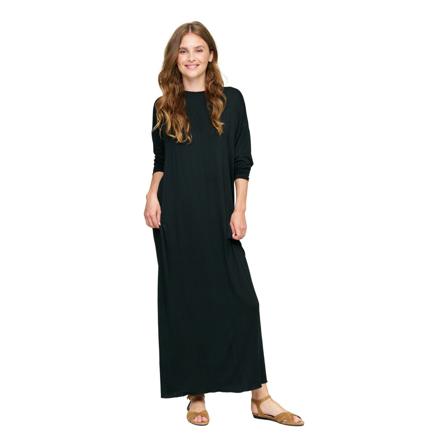 Moshi Moshi Mind Lush Long Kjole Sort, Dame