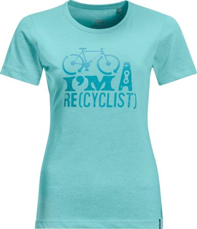 Jack Wolfskin Women's Ocean Trail Tee Women short-sleeved sweaters Blue L