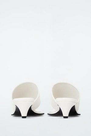 COS Women's Toe Post Heeled Sandals in White