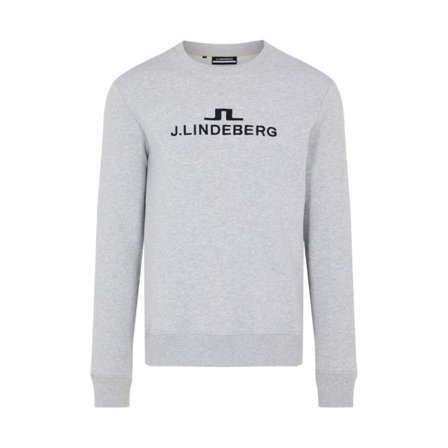 J.Lindeberg Men's Alpha Crew Neck Men long-sleeved sweaters Grey S