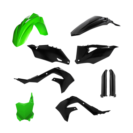 Kit Plastiche Completo Acerbis Nero-Verde - Kawasaki KX 450F 2019-2021