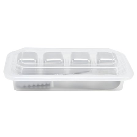 Genanvendelige isterninger i rustfrit stål 4 stk. Whiskey Stones Chilling Rocks med istang til festbarforsyninger