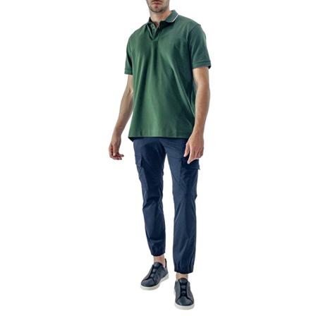 Z Zegna, elastane cotton polo shirt Groen, Heren, Maat:M