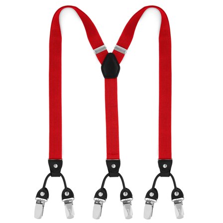 Slanke Røde Seler til mænd - Clip-on seler