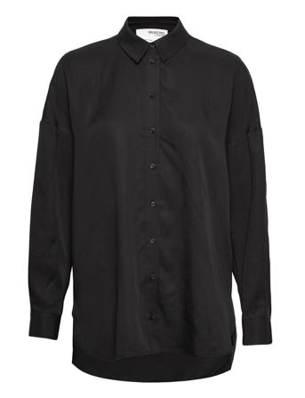 Slfsanni Ls Shirt Selected Femme Black