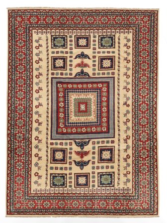 Medalionowy Kazak Fine Dywan 204X286 Wełna