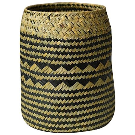 Naturlig vävd örtväxtkorg, kreativ boho-vas torkad kornblomma vas blomkruka för heminredning, B(S)